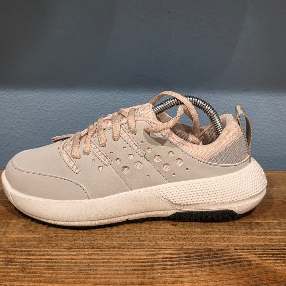 Crocs Womens On The Clock Work Sneaker Grey Pink Slip Resistant 209476-1FS Sz 5 - Picture 10 of 12